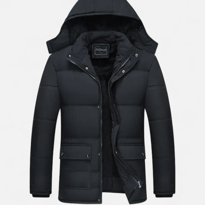Doudoune homme à capuche doublée – chaleur d'hiver raffinée