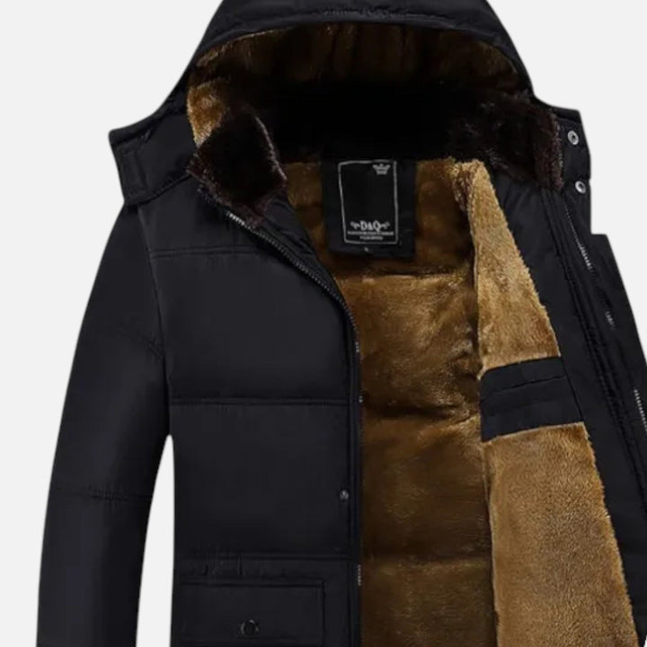 Doudoune homme à capuche doublée – chaleur d'hiver raffinée