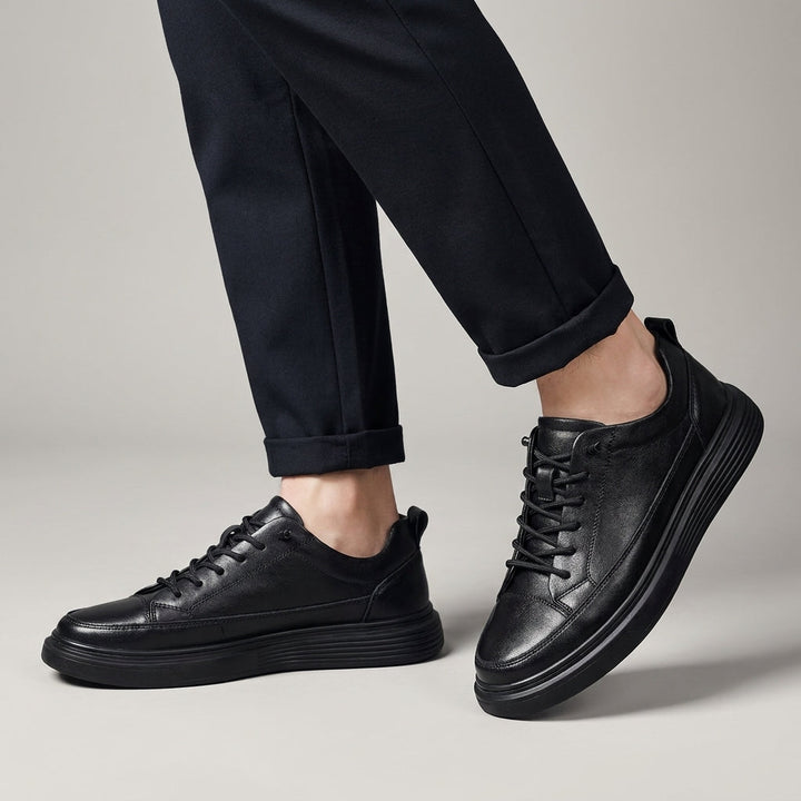 Baskets basses homme – empiècements surpiqués ton sur ton