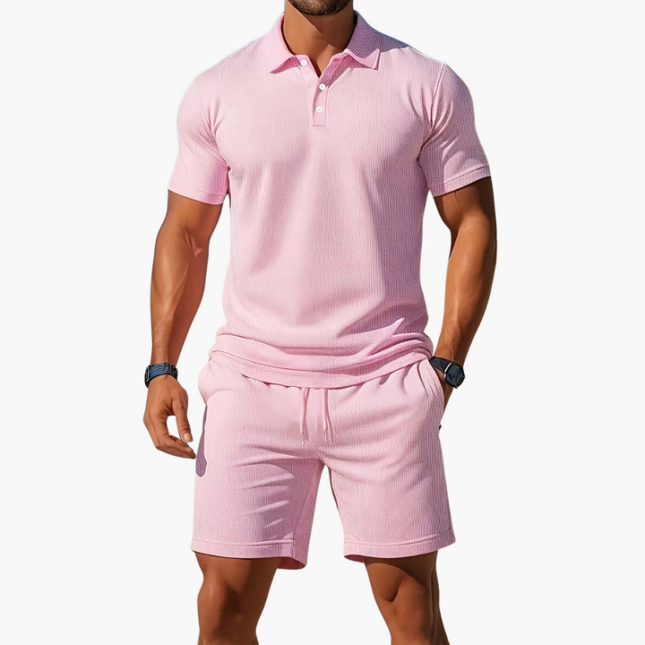 Ensemble polo et short homme – tenue d'été coordonnée