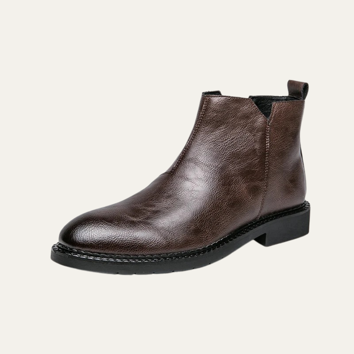 Chaussures montantes Etna Rosso en cuir véritable pour homme