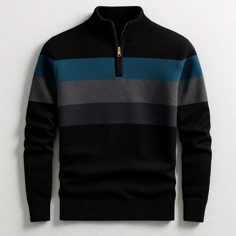 Pull homme Lorven en coton à demi-zip – style net au quotidien