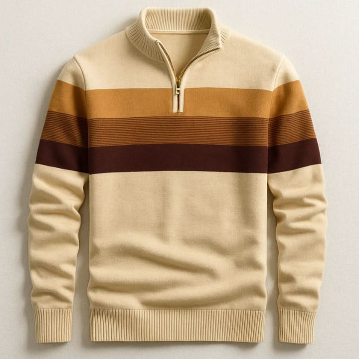Pull homme Lorven en coton à demi-zip – style net au quotidien