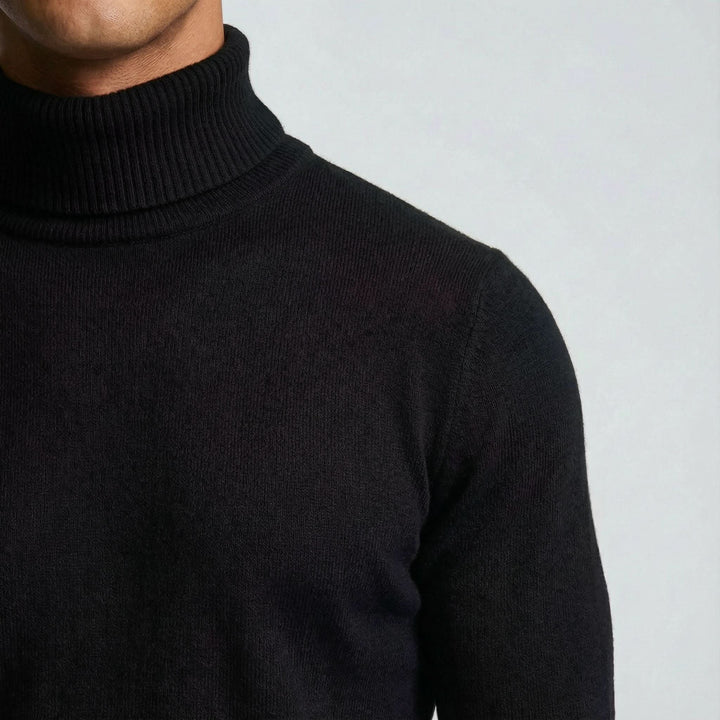 Pull homme Northpeak col roulé en mérinos – chaleur sans volume