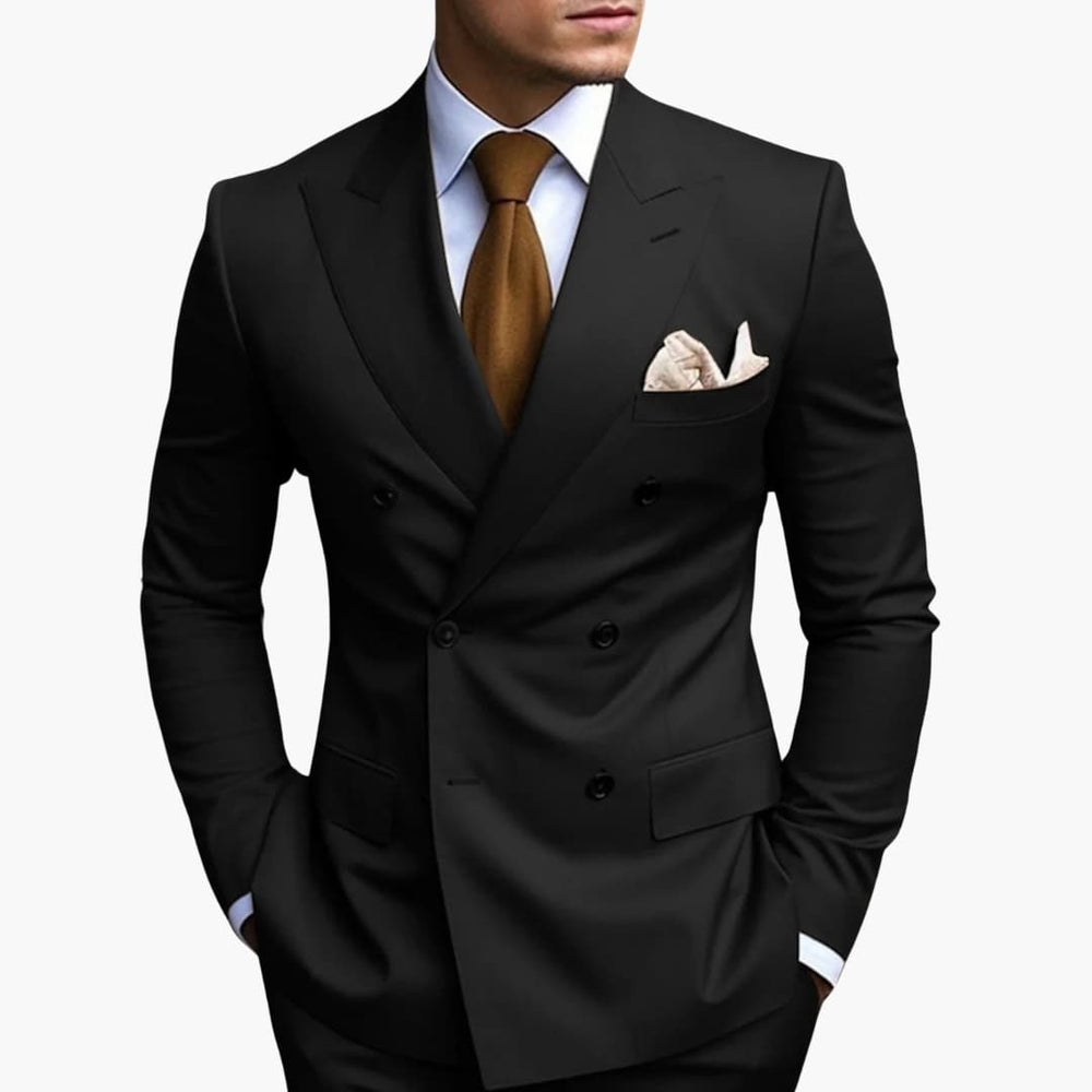 Costume homme croisé à six boutons – élégance classique