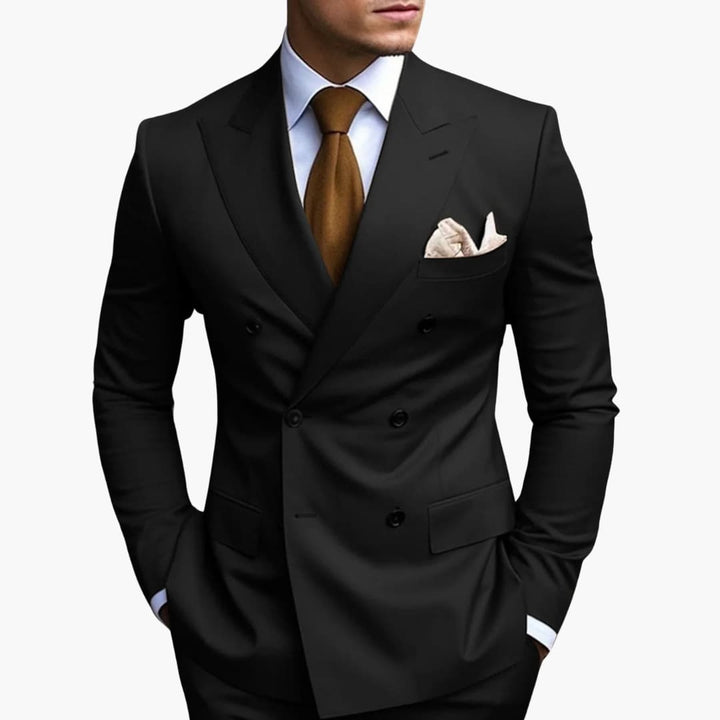 Costume homme croisé à six boutons – élégance classique