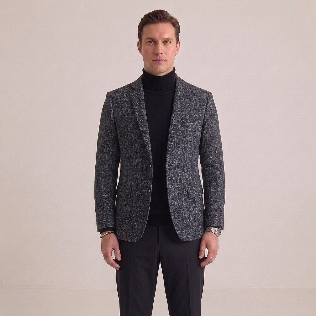 Blazer homme coupe slim – veste droite à revers cranté