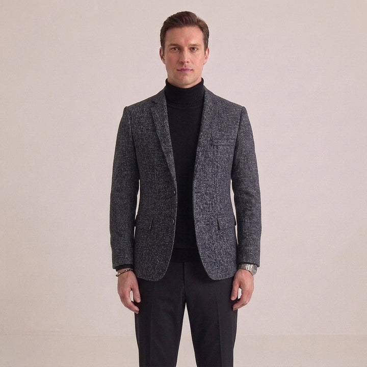 Blazer homme coupe slim – veste droite à revers cranté