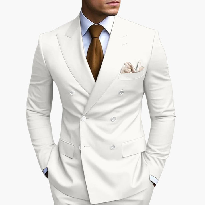 Costume homme croisé à six boutons – élégance classique