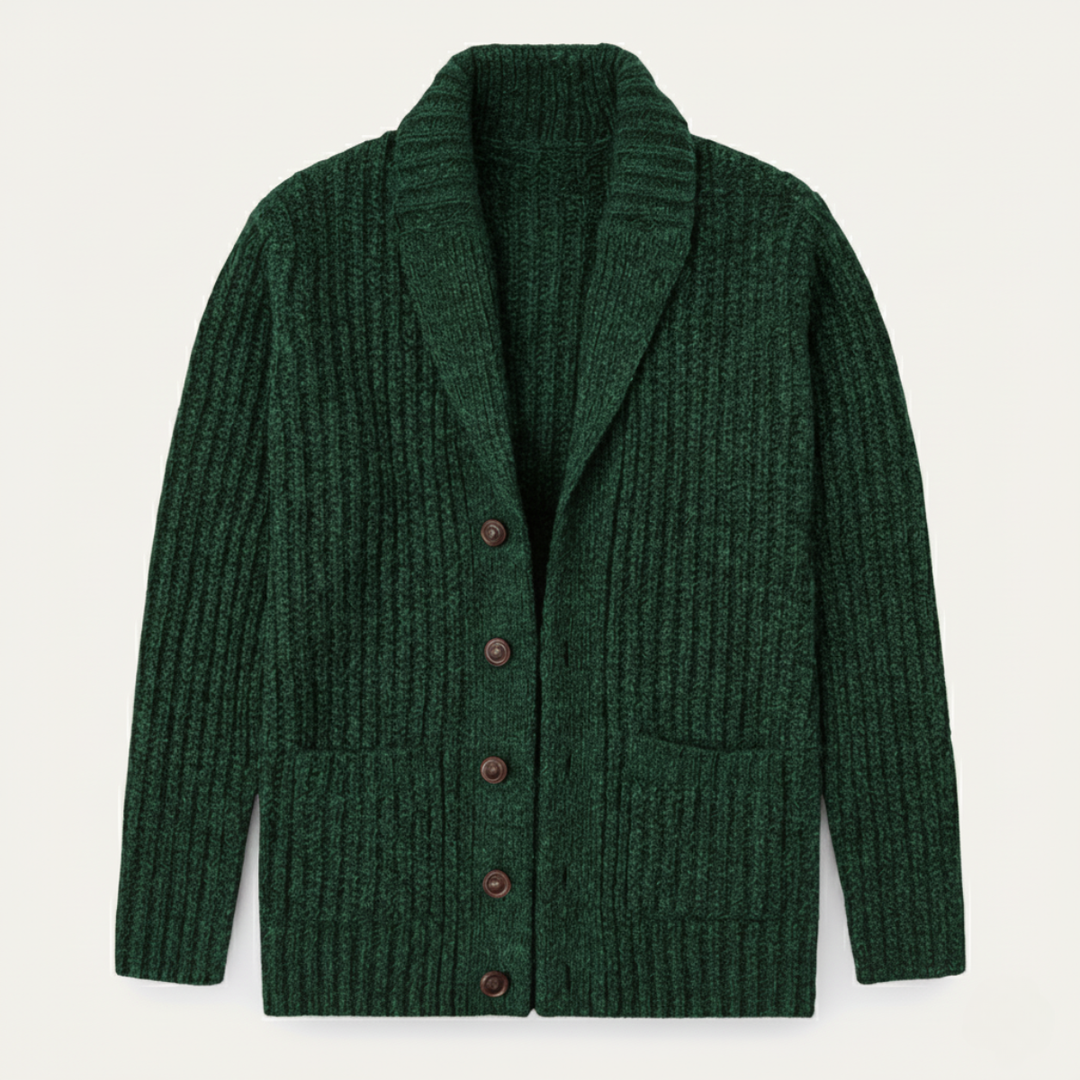 Cardigan Montpellier en grosse maille à col châle pour homme