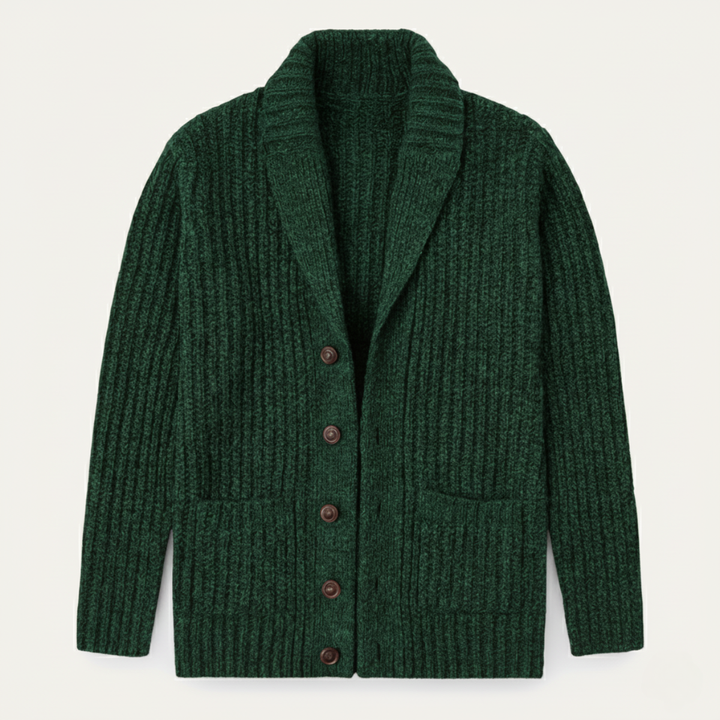 Cardigan Montpellier en grosse maille à col châle pour homme