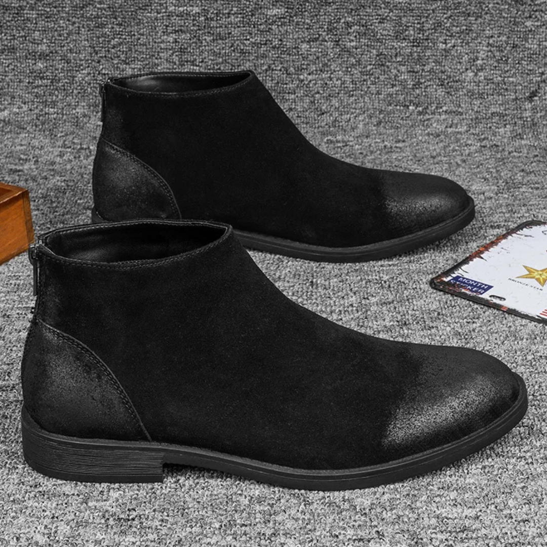 Bottines zippées Vicenza en daim véritable pour homme