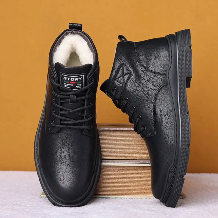 Bottes de neige Silverfield en cuir à lacets pour homme