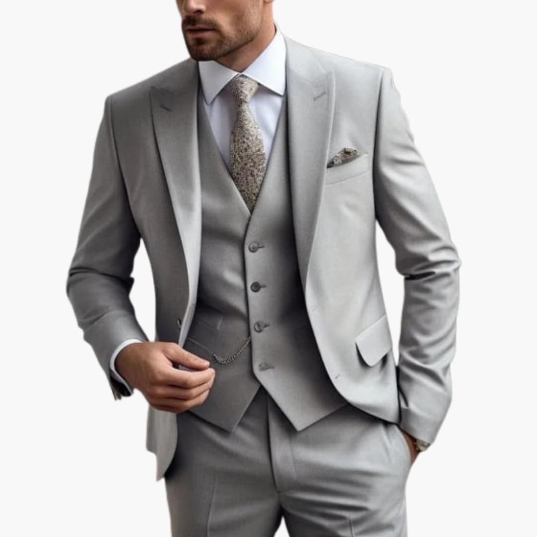 Costume homme trois pièces – veste, gilet et pantalon assortis