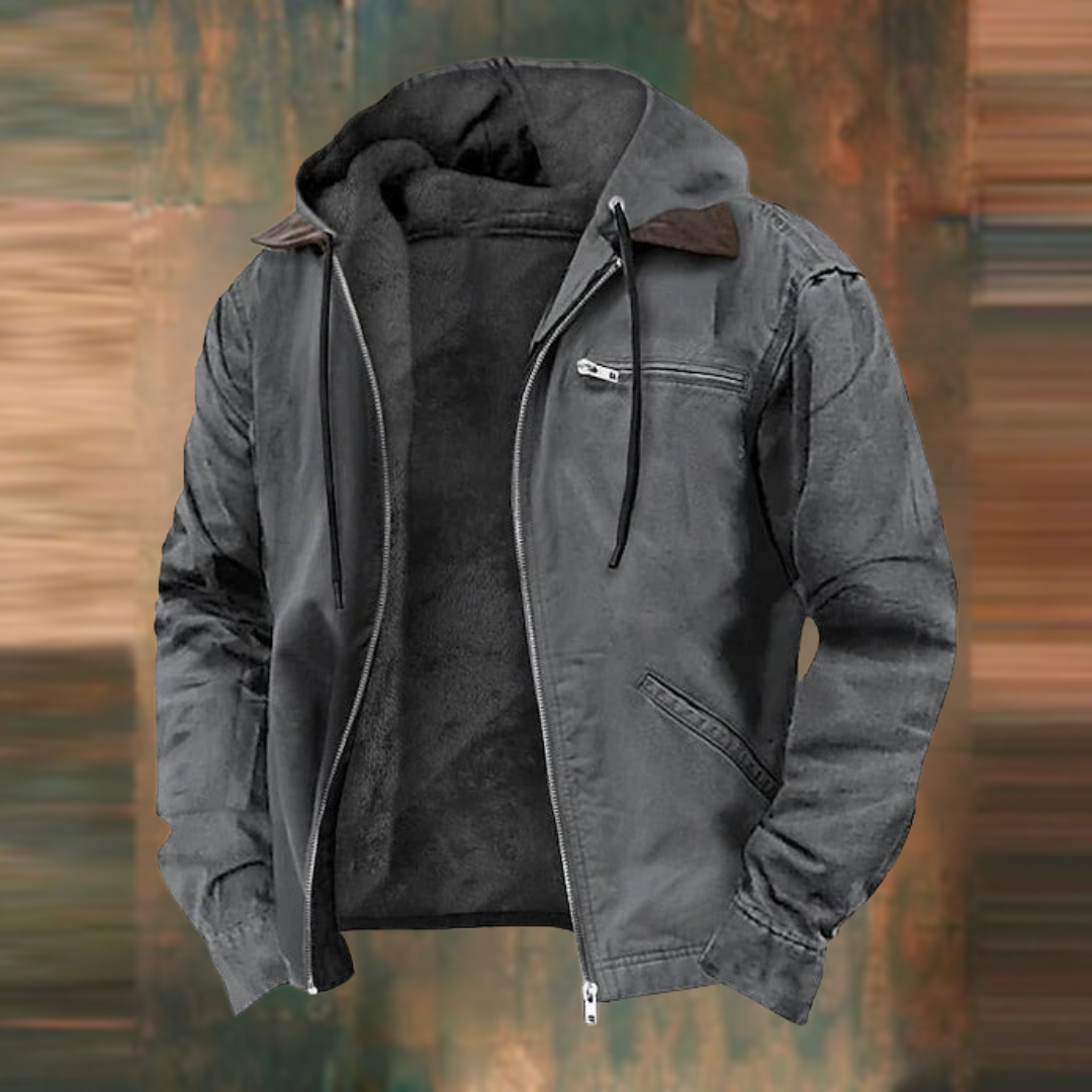 Veste d'hiver courte homme doublée polaire – chaleur douillette