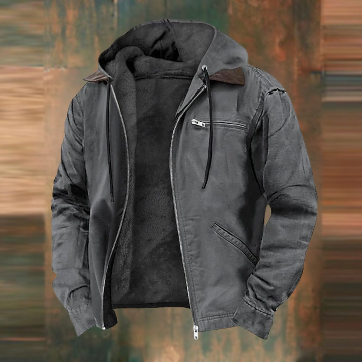 Veste d'hiver courte homme doublée polaire – chaleur douillette