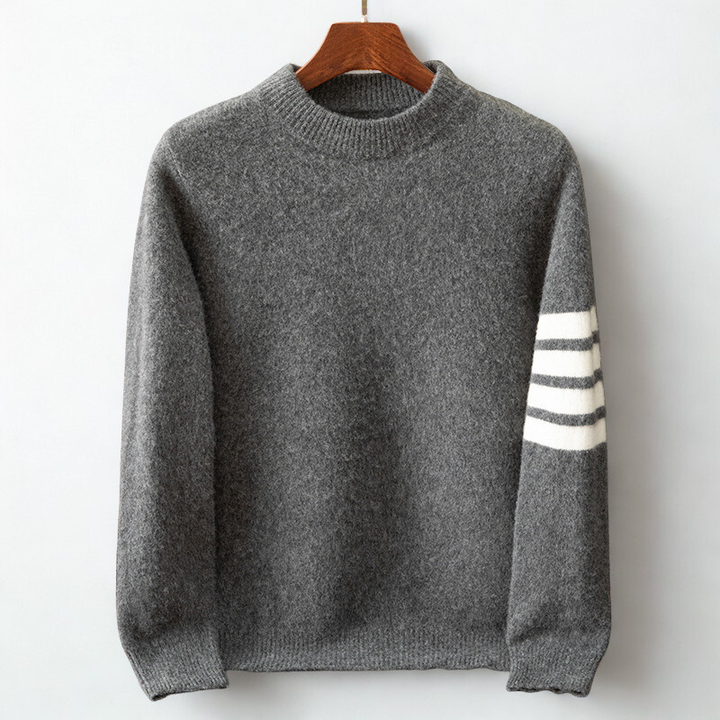 Pull homme Lunero en cachemire mélangé – rayures sportives