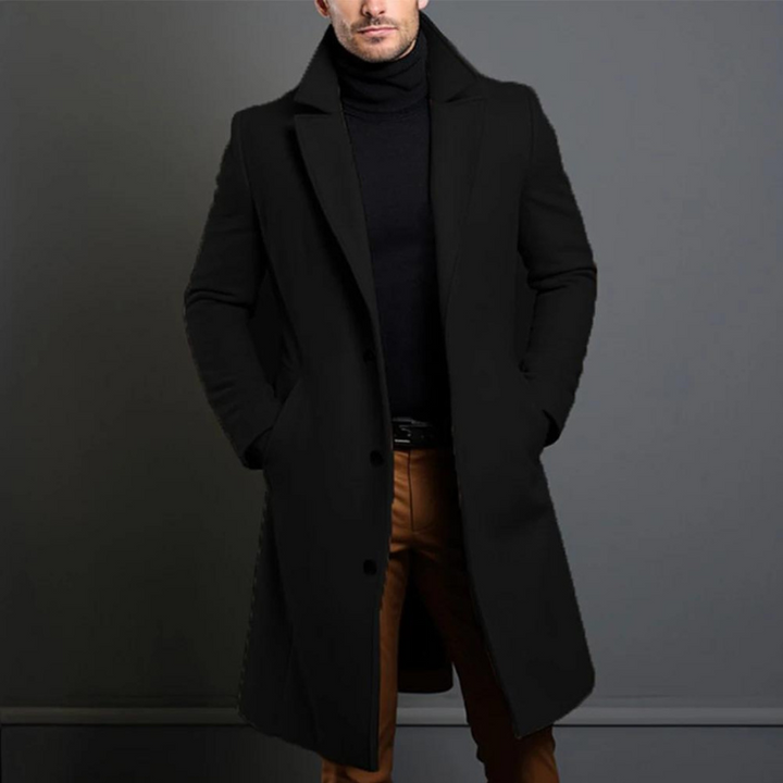 Manteau long homme en laine – élégance intemporelle pour l'hiver