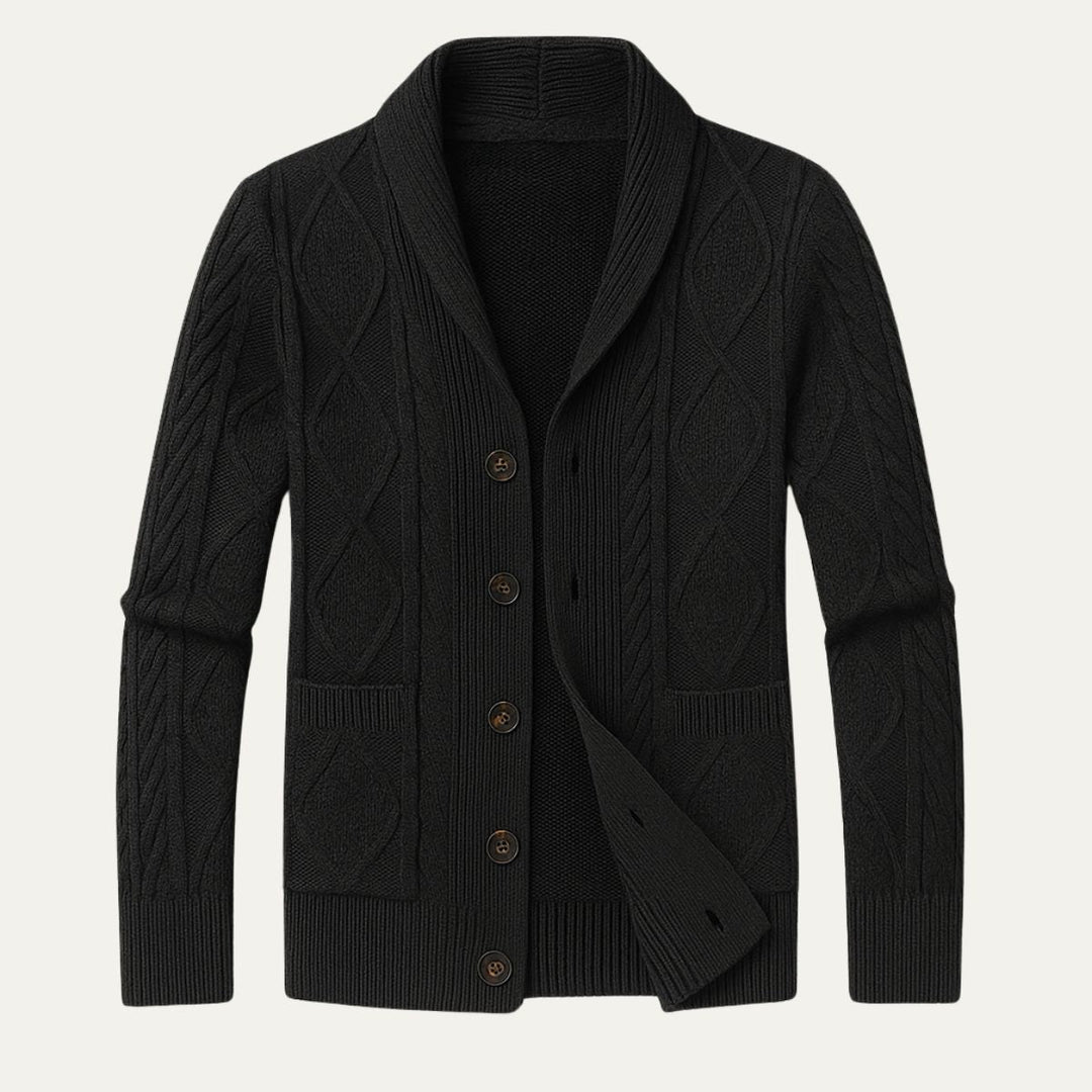 Cardigan Manchester boutonné pour homme – douceur et élégance