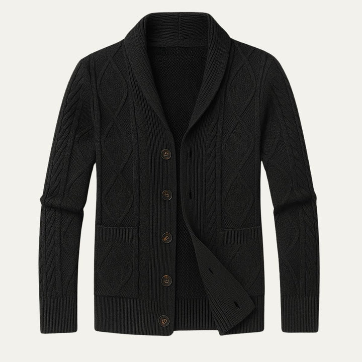 Cardigan Manchester boutonné pour homme – douceur et élégance