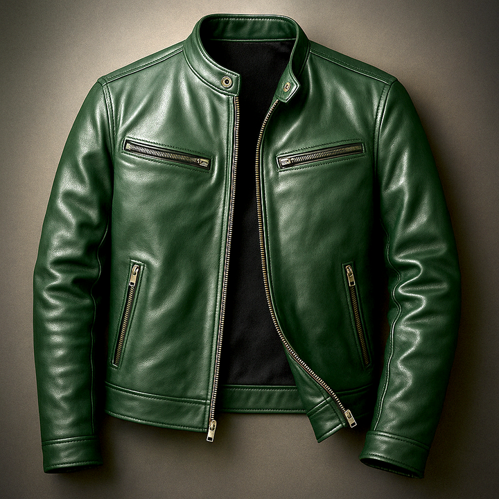 Veste en cuir homme style vintage – patine authentique