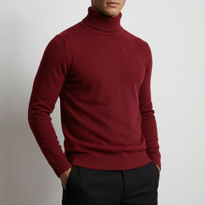Pull homme Northpeak col roulé en mérinos – chaleur sans volume