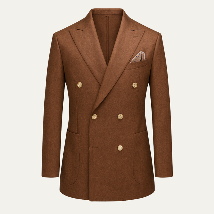 Costume Chelsea croisé marron slim fit – ensemble 2 pièces