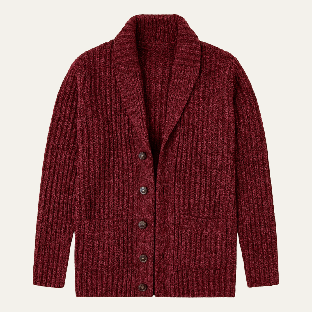 Cardigan Montpellier en grosse maille à col châle pour homme
