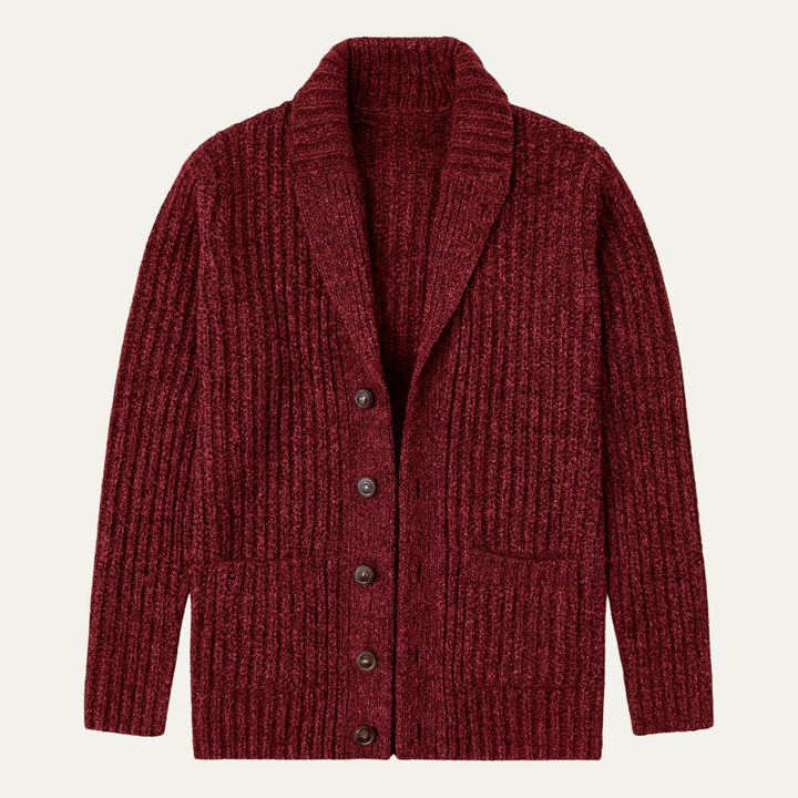 Cardigan Montpellier en grosse maille à col châle pour homme