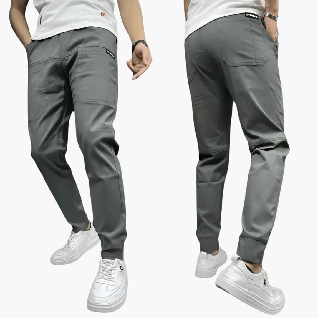 Pantalon cargo homme stretch – coupe ajustée et poches pratiques