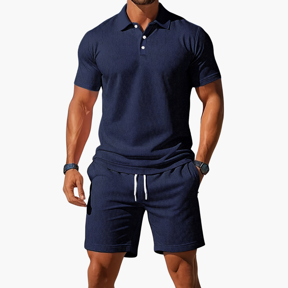 Ensemble polo et short homme – tenue d'été coordonnée