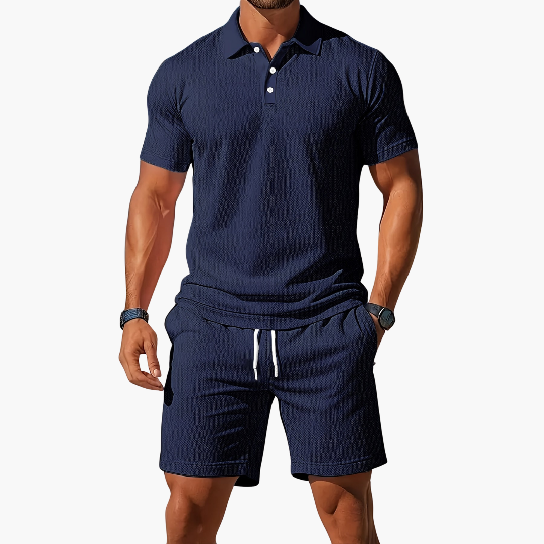 Ensemble polo et short homme – tenue d'été coordonnée