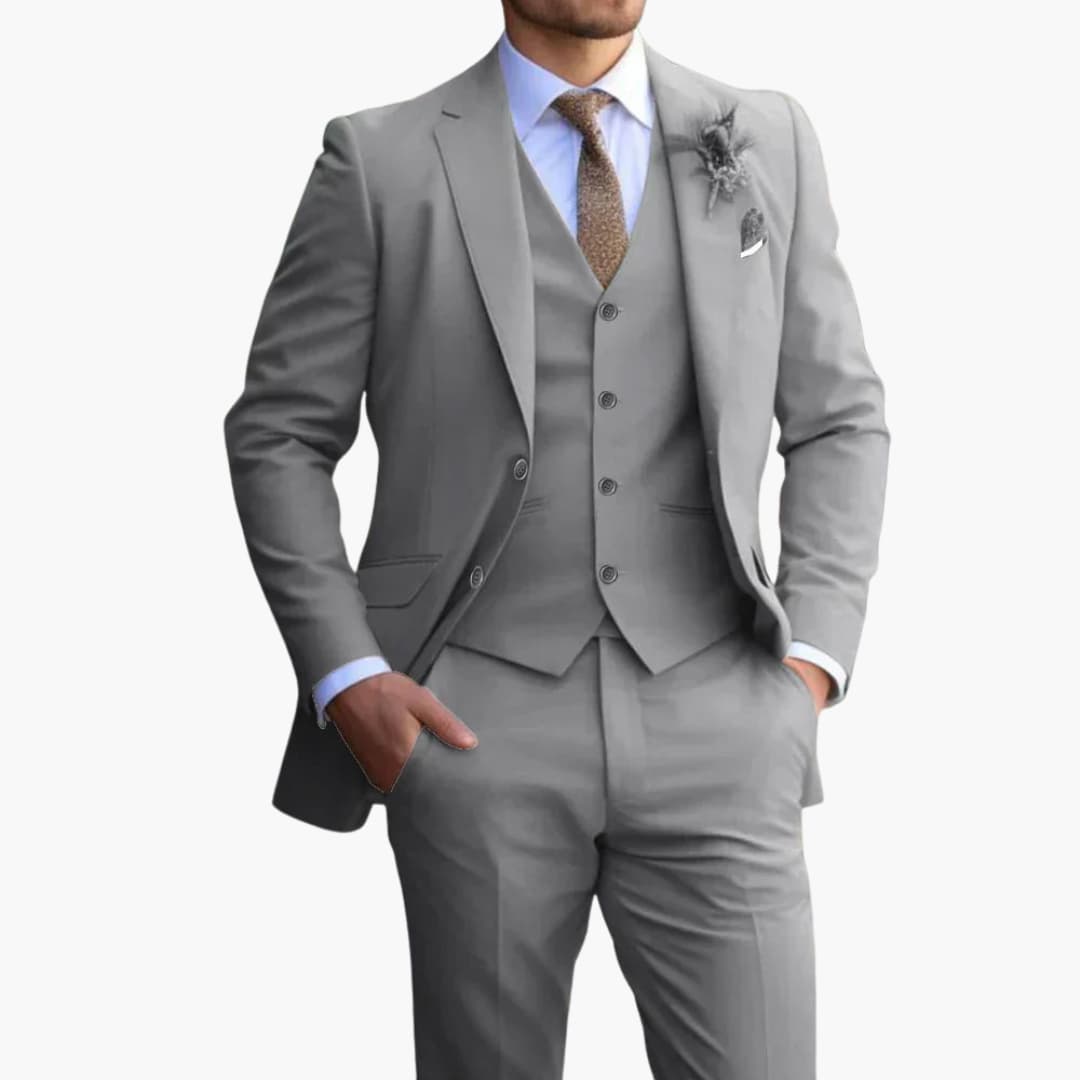 Costume homme trois pièces slim fit – tissu toutes saisons