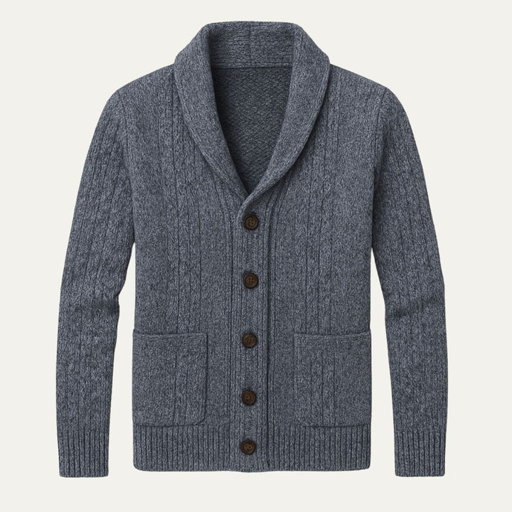 Cardigan Manchester boutonné pour homme – douceur et élégance
