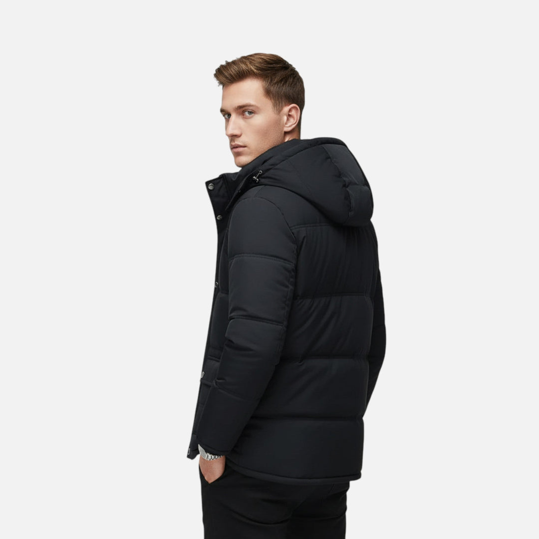 Doudoune homme à capuche doublée – chaleur d'hiver raffinée
