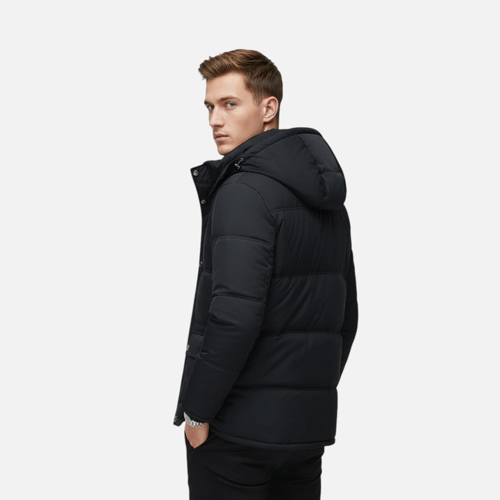 Doudoune homme à capuche doublée – chaleur d'hiver raffinée