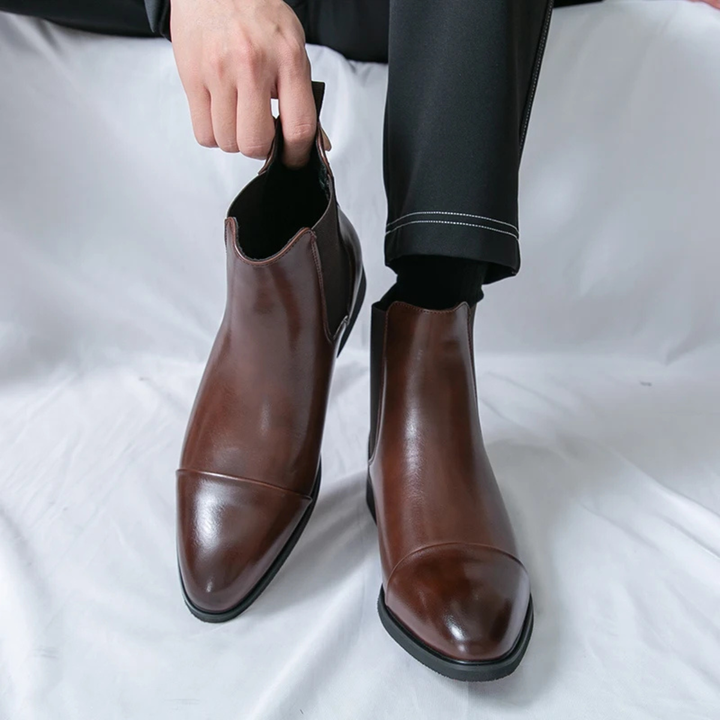 Bottines Chelsea Rossano en cuir PU – semelle rouge élégante
