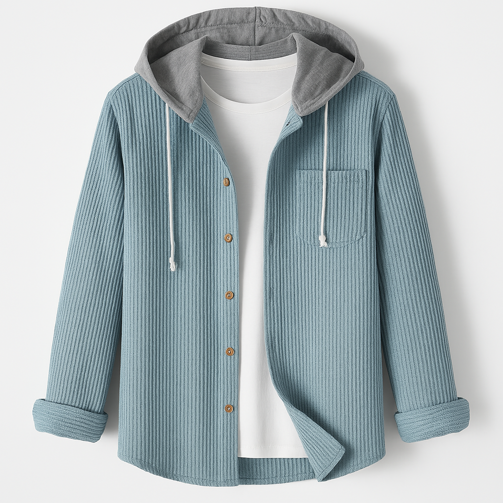 Hoodie homme Dante en velours côtelé – capuche réglable