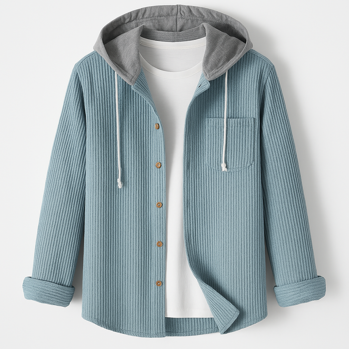 Hoodie homme Dante en velours côtelé – capuche réglable