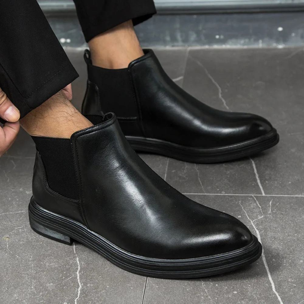 Bottines Chelsea Lezzeno en cuir lisse pour homme