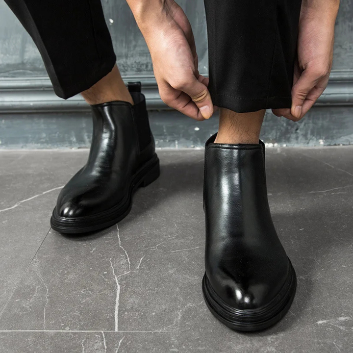 Bottines Chelsea Lezzeno en cuir lisse pour homme