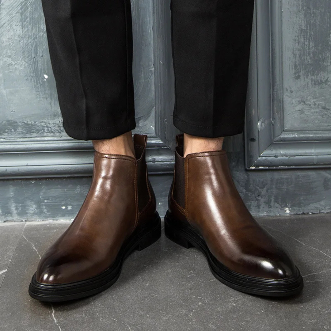 Bottines Chelsea Lezzeno en cuir lisse pour homme