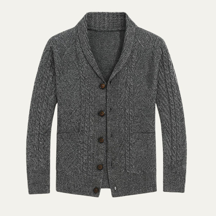 Cardigan Manchester boutonné pour homme – douceur et élégance
