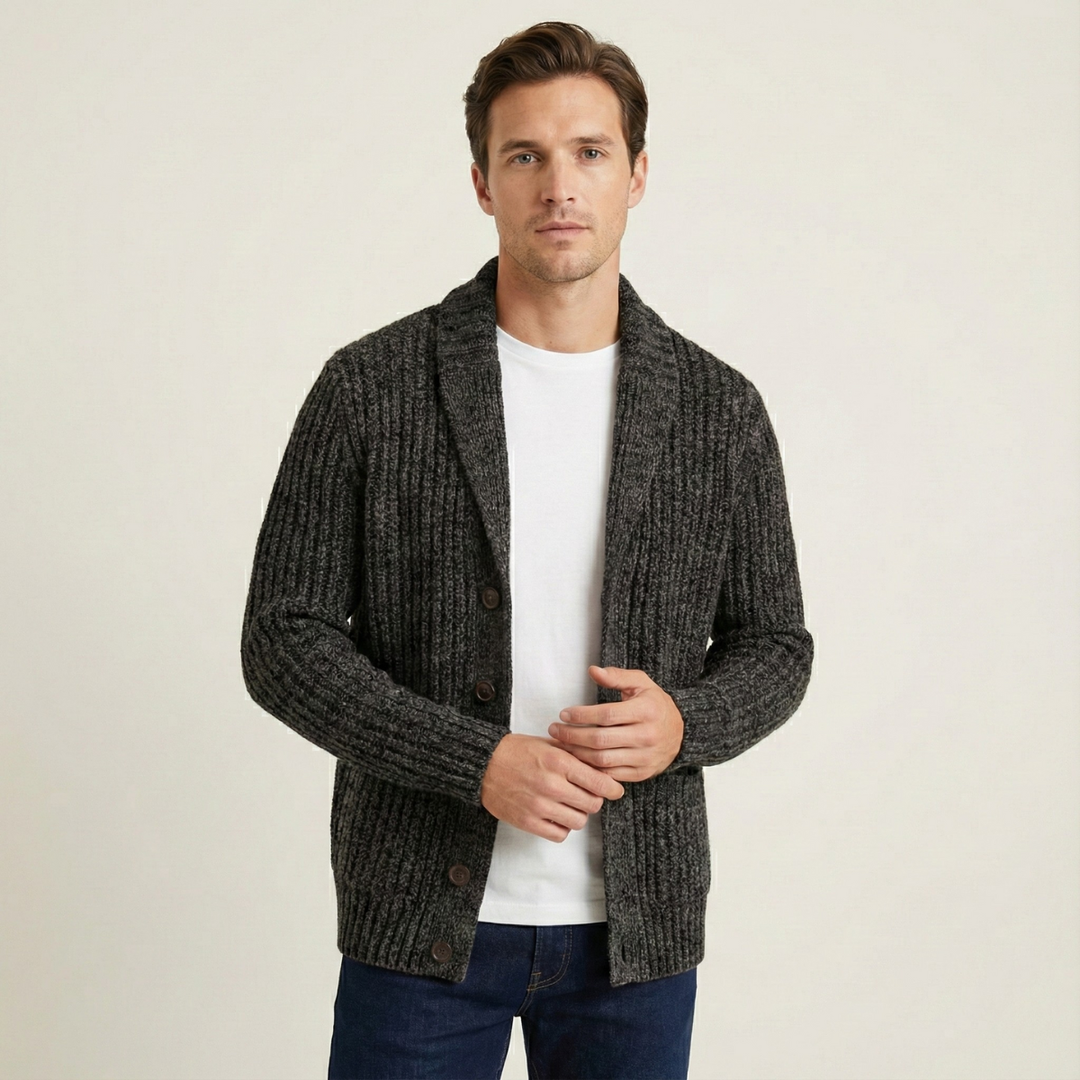 Cardigan Montpellier en grosse maille à col châle pour homme