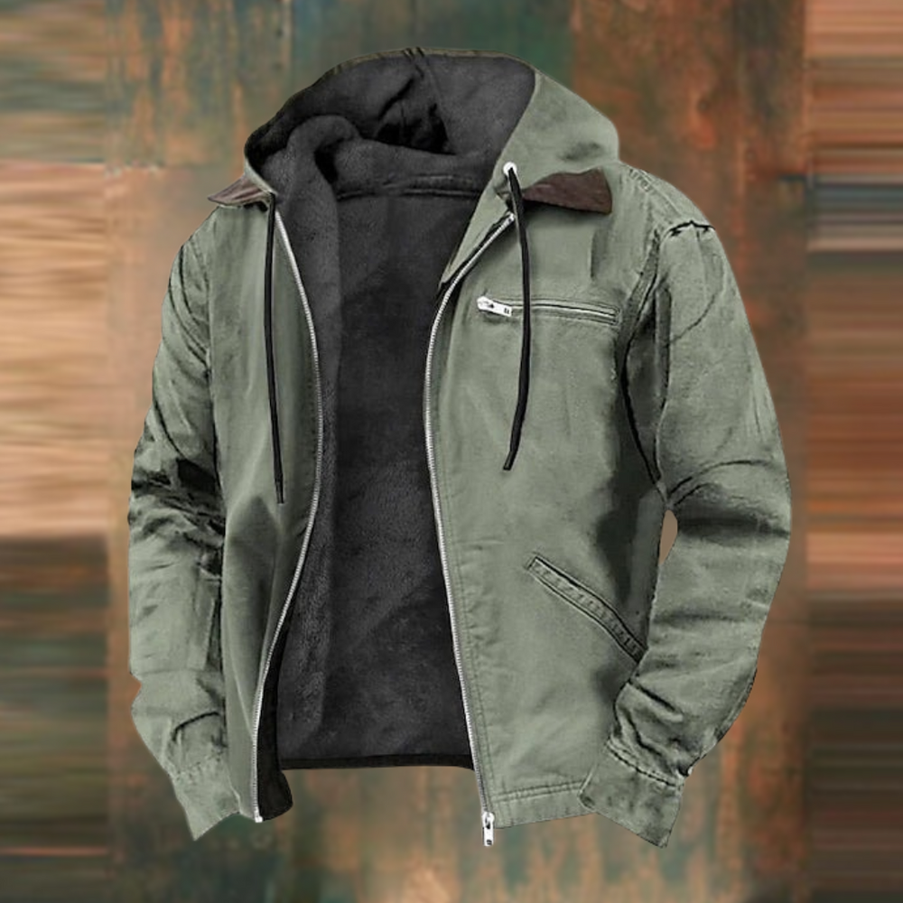 Veste d'hiver courte homme doublée polaire – chaleur douillette