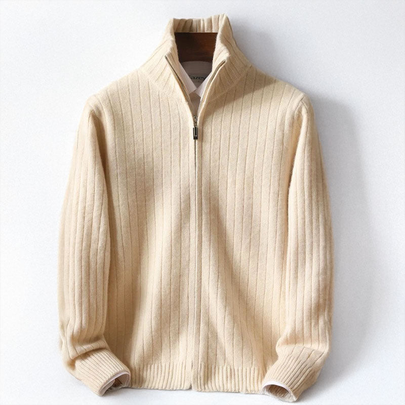 Cardigan zippé homme en laine mérinos certifiée Woolmark