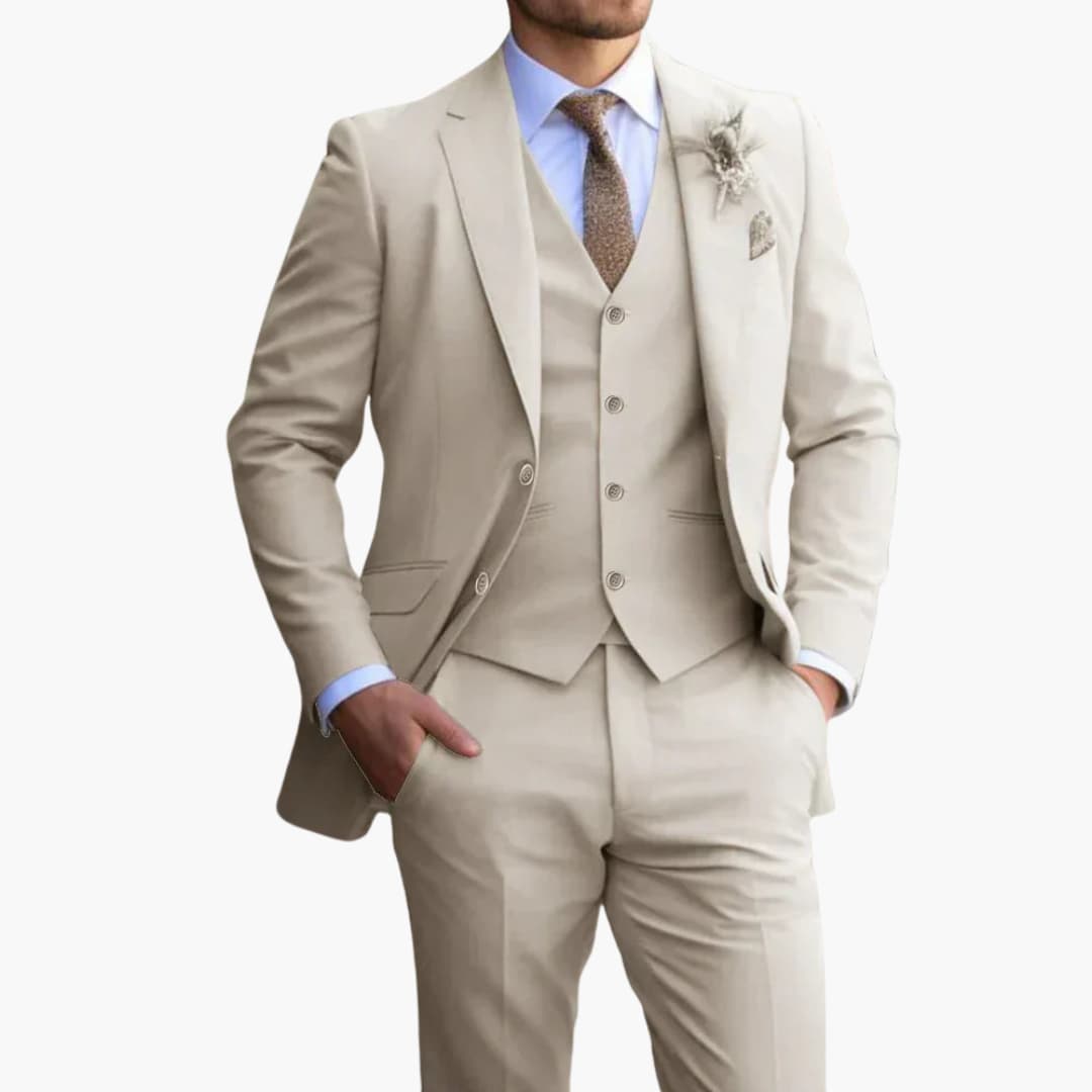 Costume homme trois pièces slim fit – tissu toutes saisons