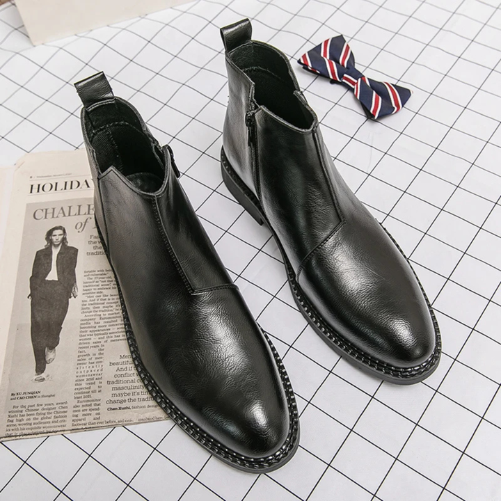 Chaussures montantes Etna Rosso en cuir véritable pour homme