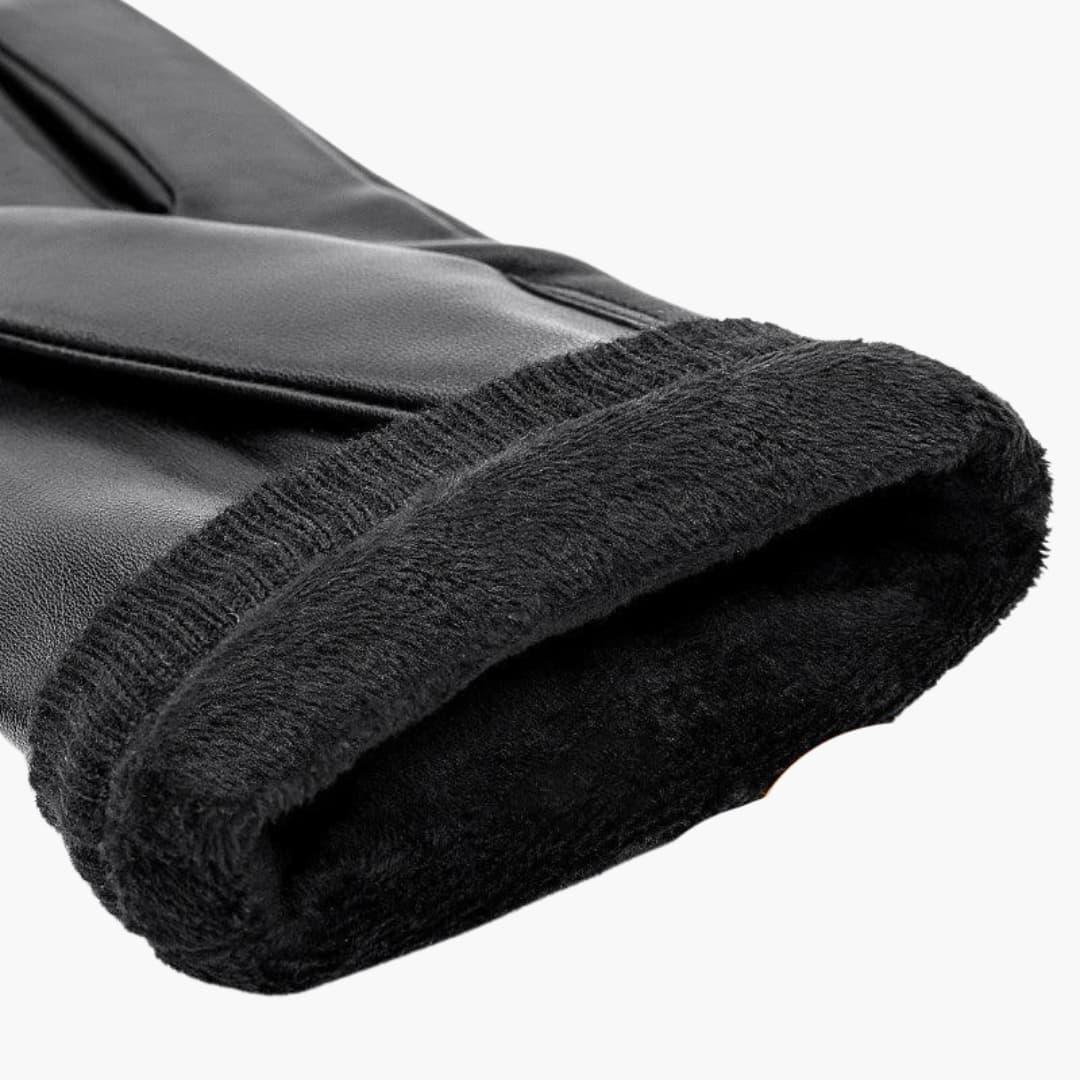 Gants d'hiver homme en cuir – doublure douce et chaude