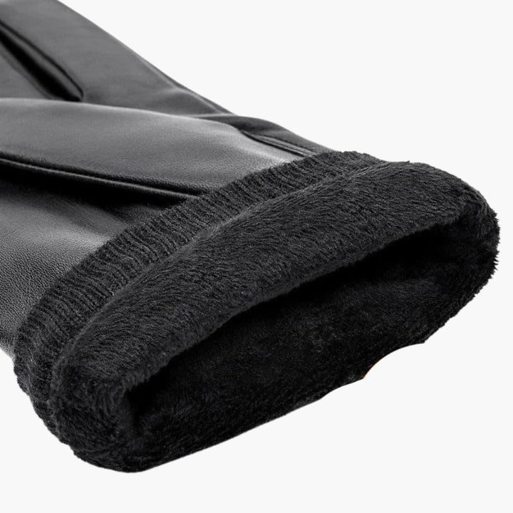 Gants d'hiver homme en cuir – doublure douce et chaude